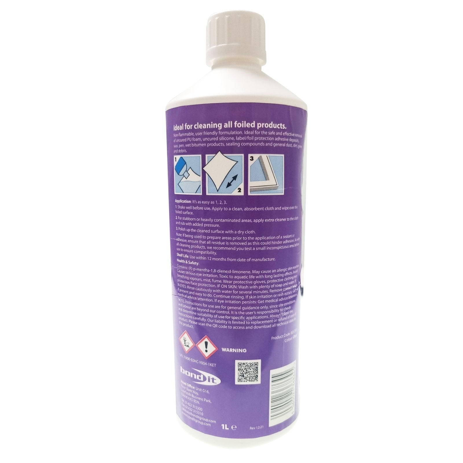 1 Ltr Foil Safe Solvent Cleaner for Laminated uPVC and Plastic 1 Ltr Foil Safe Solvent Cleaner for Laminated uPVC and Plastic