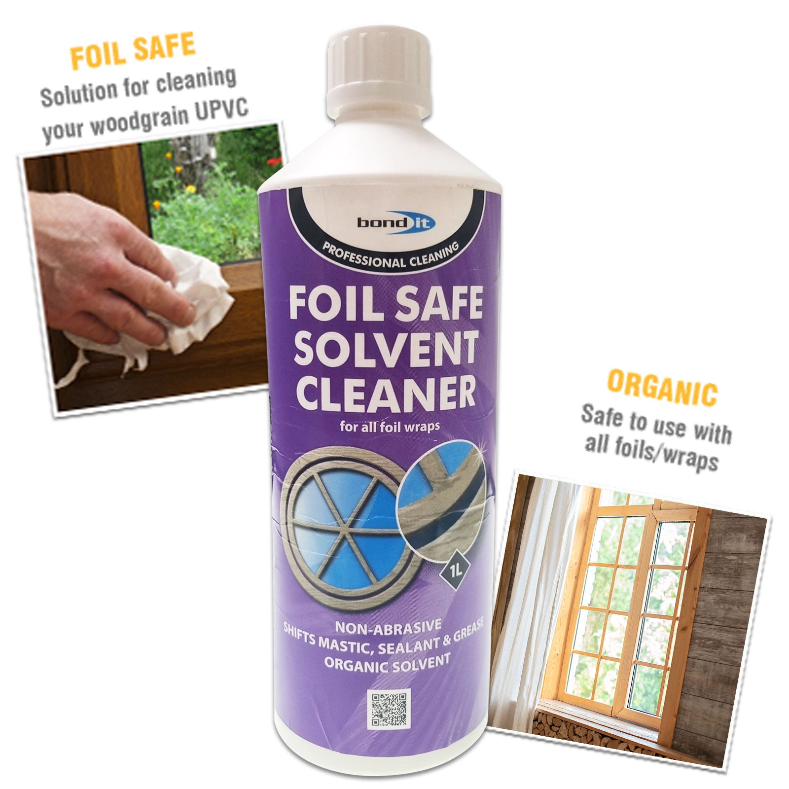 1 Ltr Foil Safe Solvent Cleaner for Laminated uPVC and Plastic 1 Ltr Foil Safe Solvent Cleaner for Laminated uPVC and Plastic