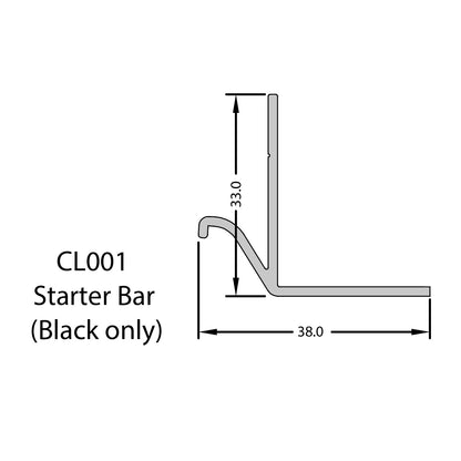 5m Aluminium Starter Bar for Coastline Composite Shiplap Cladding 5m Aluminium Starter Bar for Coastline Composite Shiplap Cladding