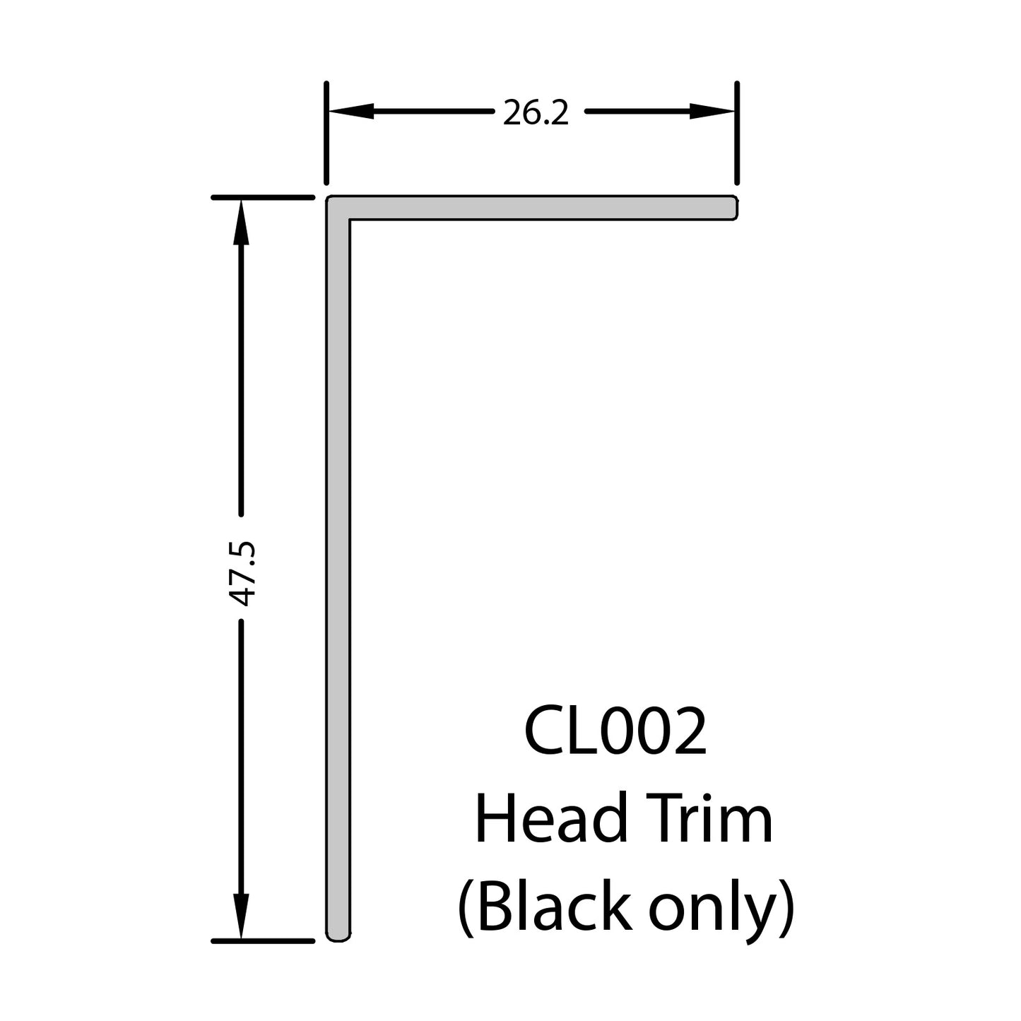 5m Aluminium Head Trim for Coastline Composite Shiplap Cladding 5m Aluminium Head Trim for Coastline Composite Shiplap Cladding