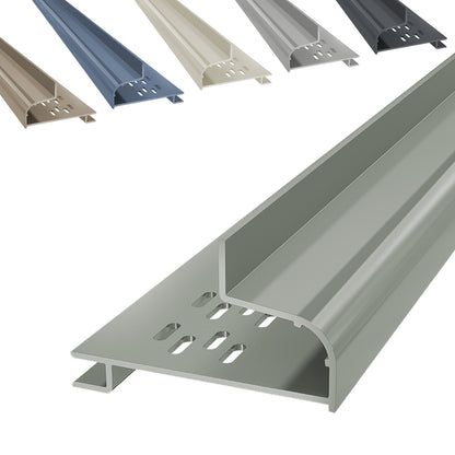 Anthracite Grey 5m Aluminium Head Trim for Coastline Shiplap Cladding - Anthracite Grey