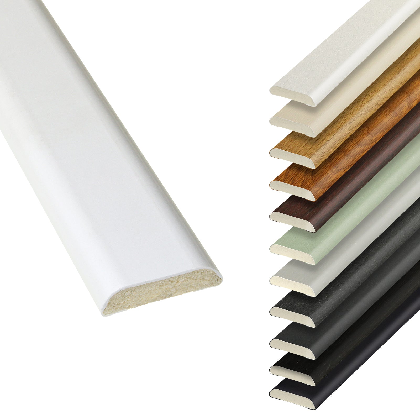 Agate Grey Agate Grey - 25mm D-Mould PVC Window Trim Plastic Finishing Strip