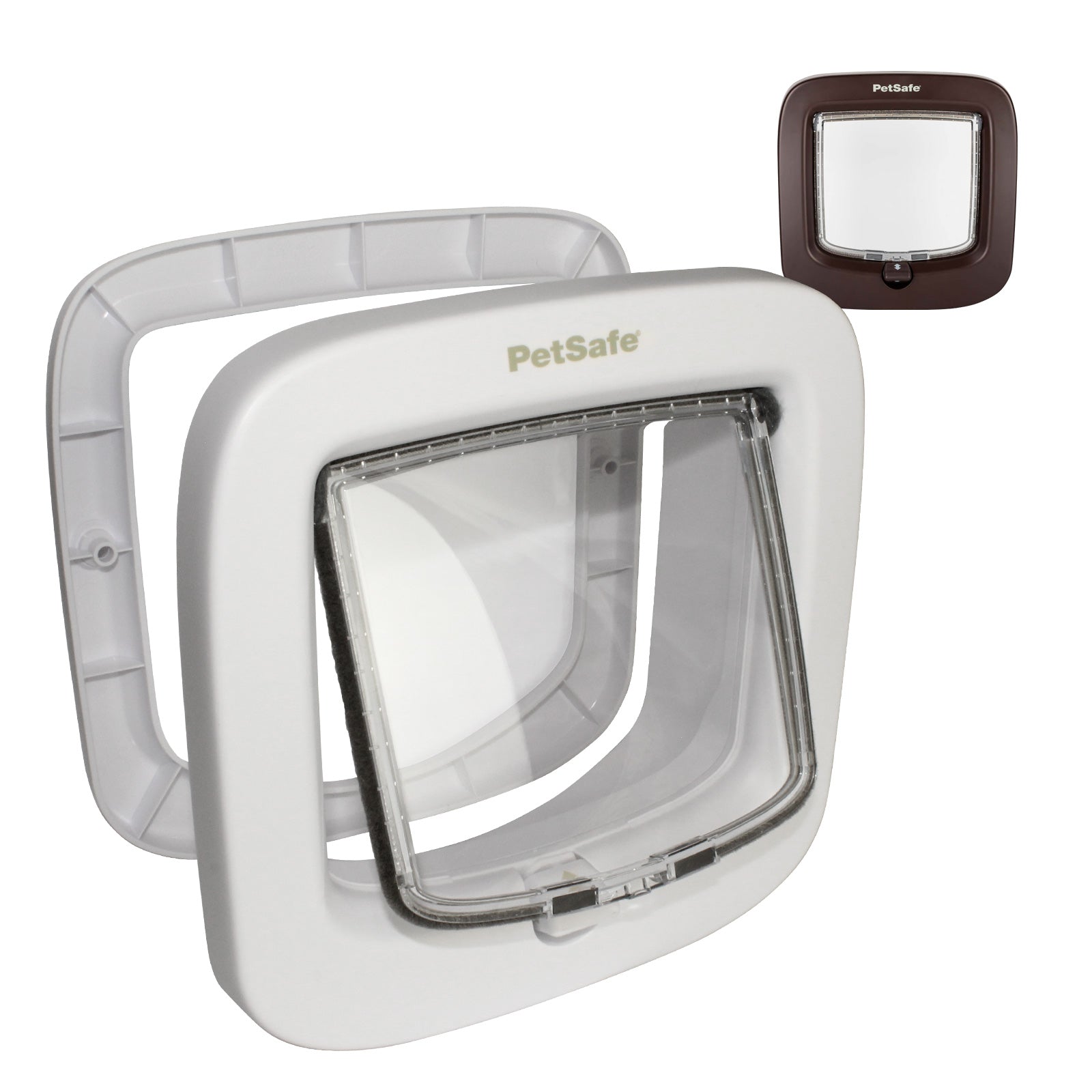 White Staywell Petsafe Manual 4-Way Locking Pet Door Cat Flap