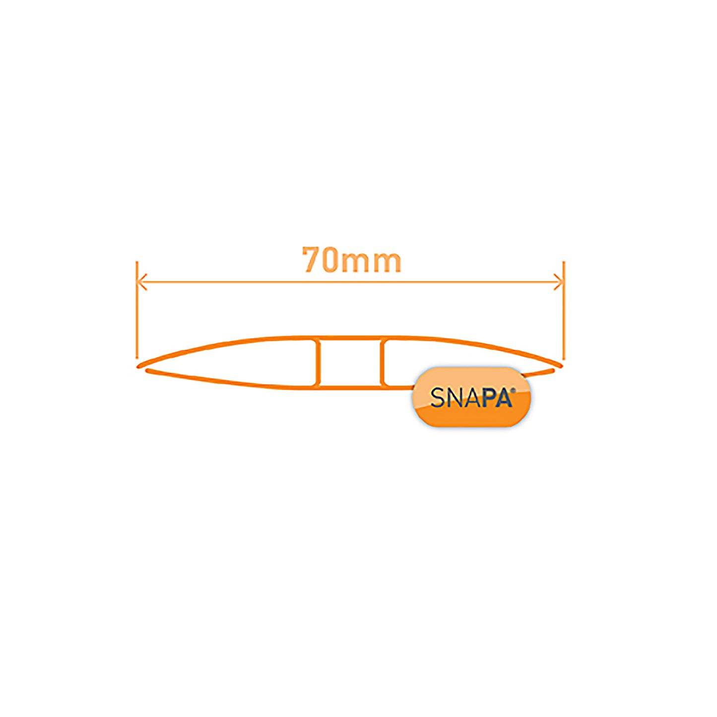 16mm 2m Clear H-Section Joining Strip Muntin for Multiwall Polycarbonate Sheets - 10mm x 2m