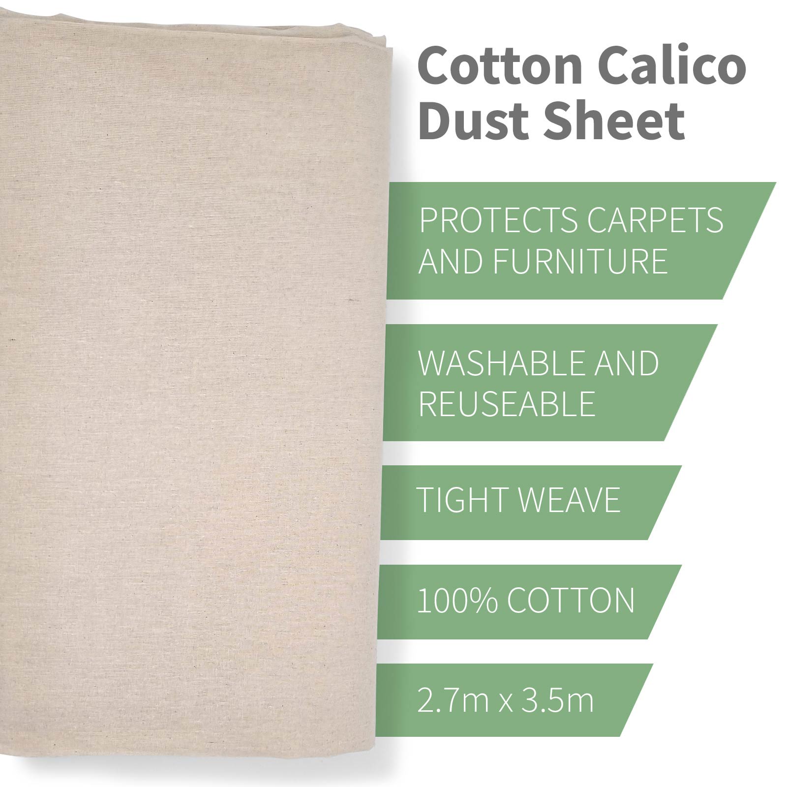 Soudal Cotton Dust Sheets for DIY, trade or professional use. For Painting and decorating in the home or office. Soudal Cotton Dust Sheets for DIY, trade or professional use. For Painting and decorating in the home or office.