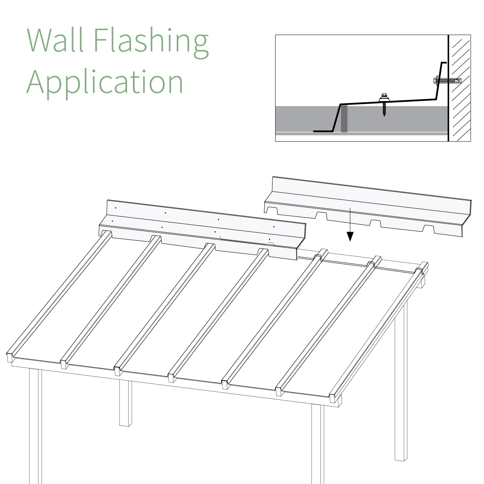 EZ Glaze Aluminium Wall Flashing Trim (2m) EZ Glaze Aluminium Wall Flashing Trim (2m)