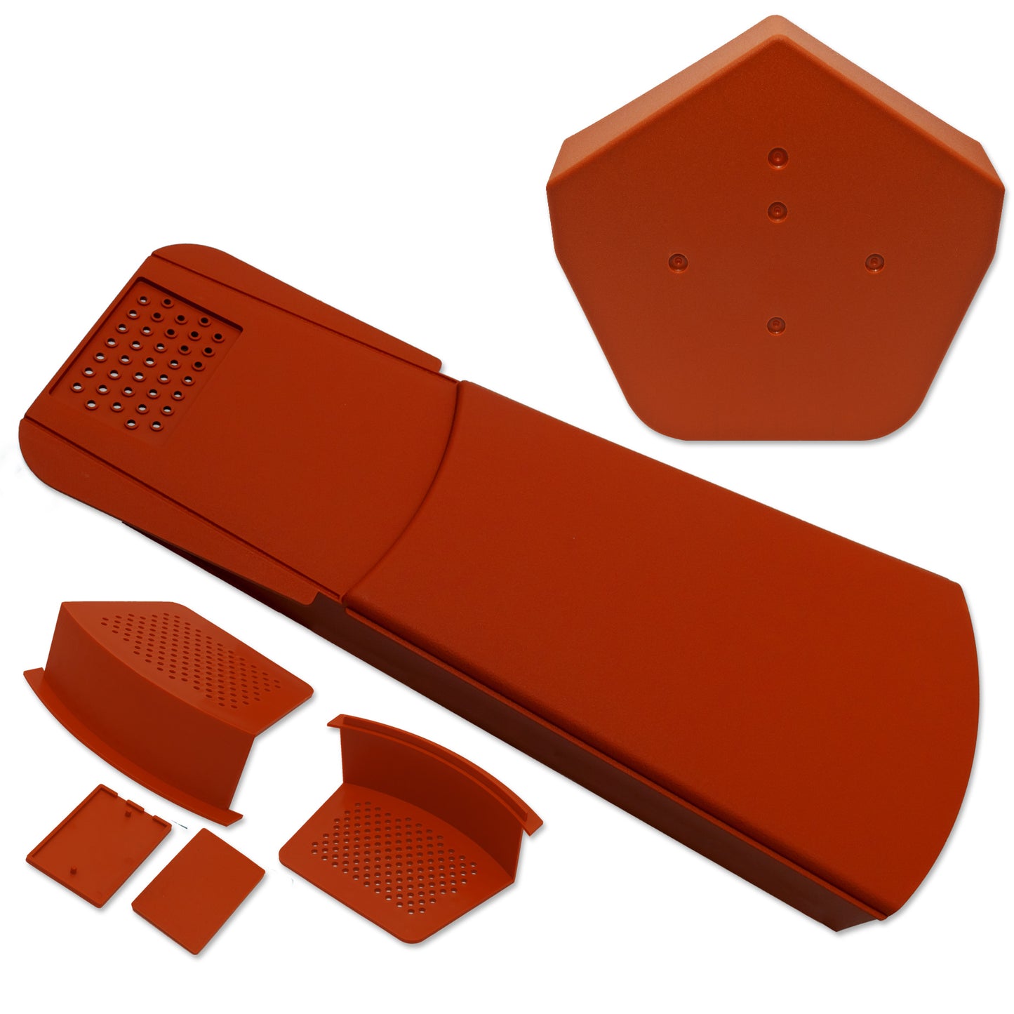 Terracotta Angled Apex EasyVerge U Universal Roof Dry Verge Kit EasyVerge U Universal Roof Dry Verge Kit