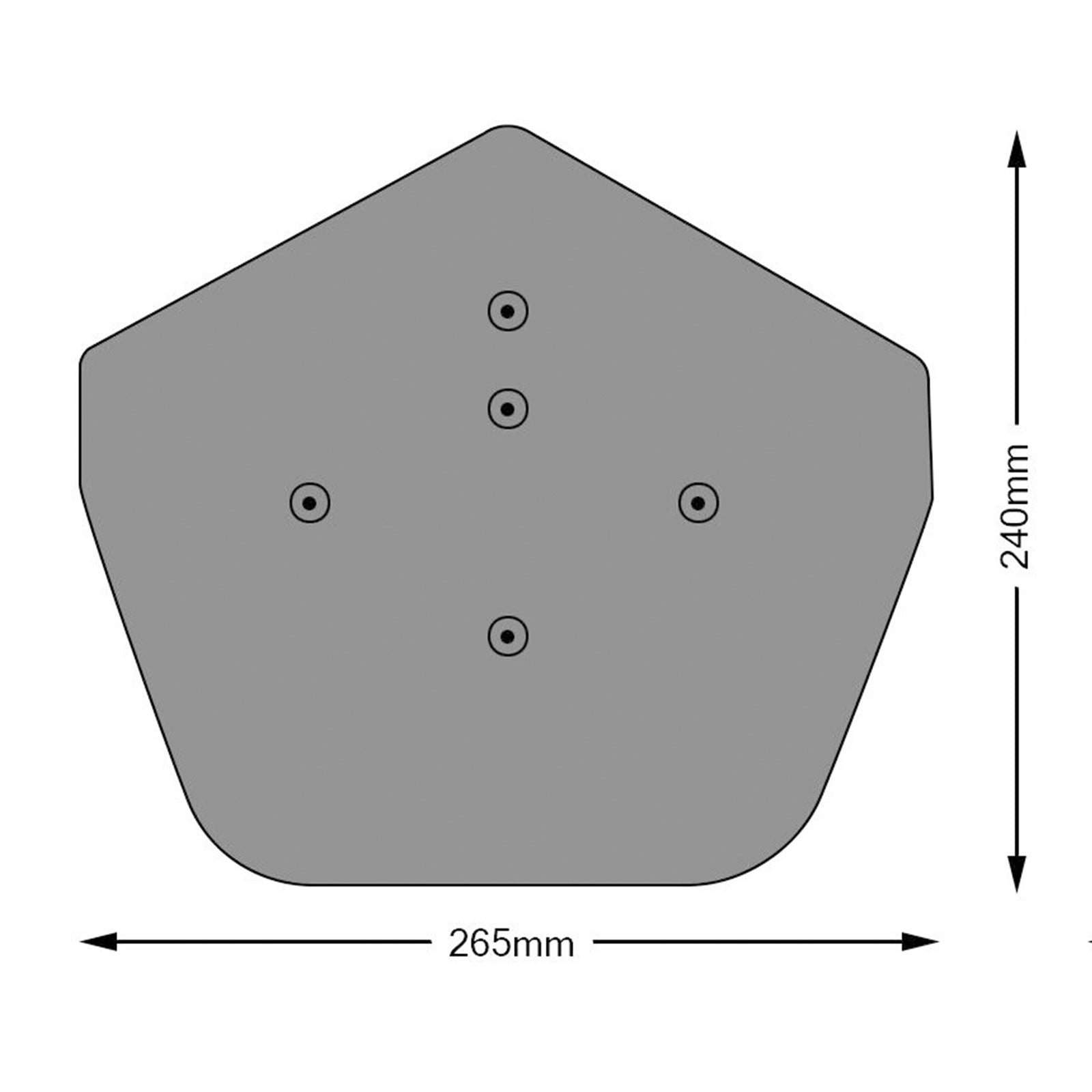 Terracotta EasyVerge U Dry Verge Universal Angle Apex - Grey