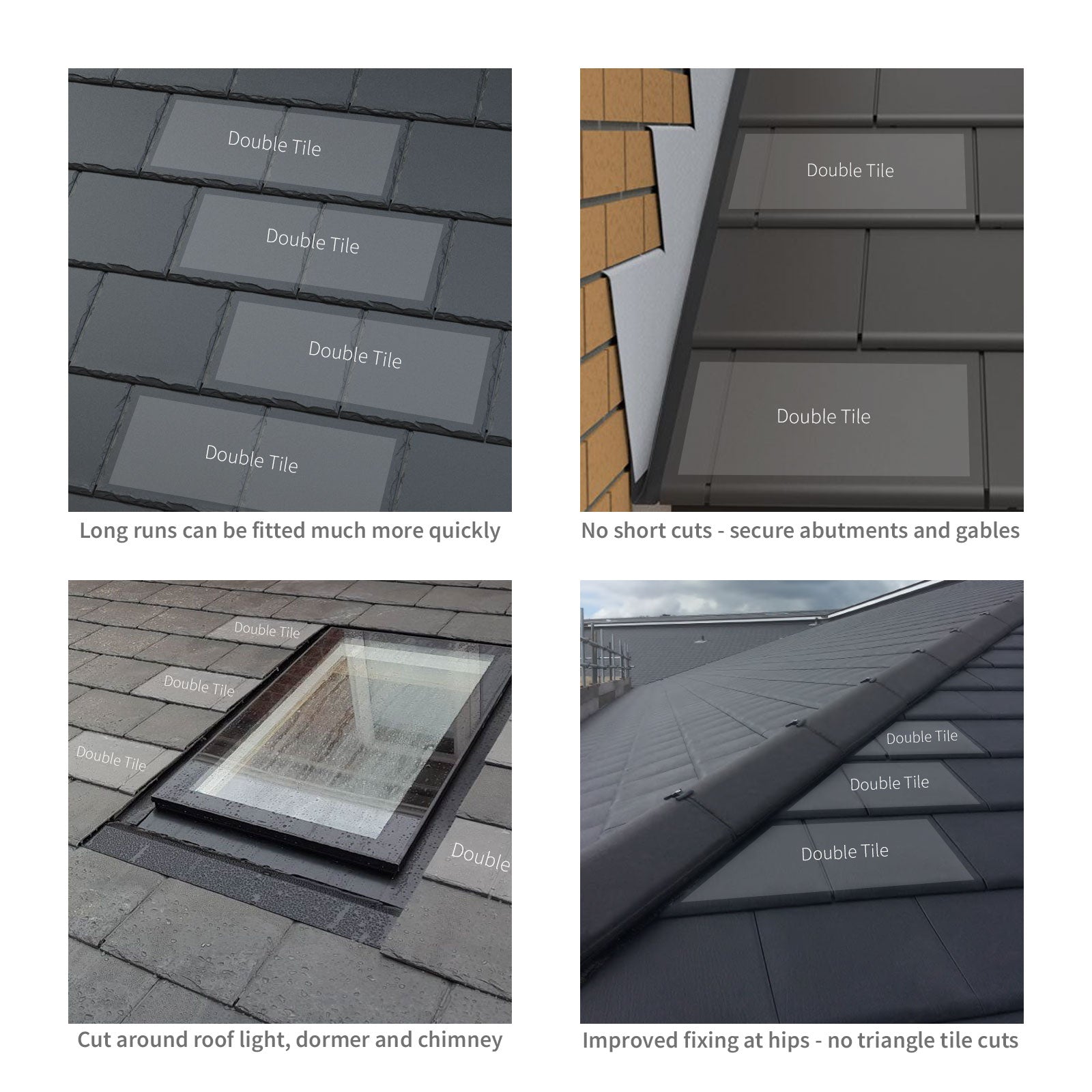 Slate Grey Envirotile Synthetic Slate Double Tile Plastic Roofing