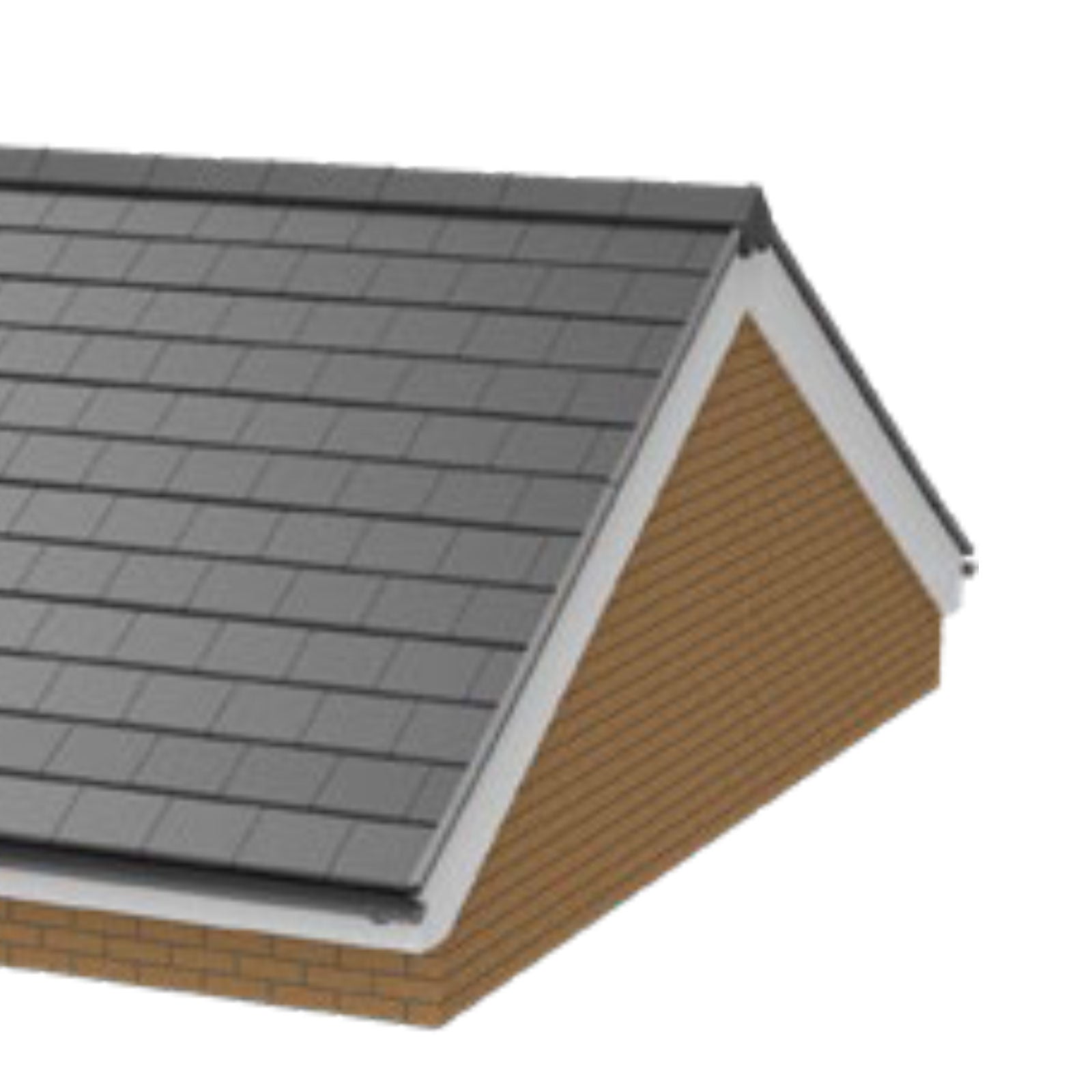 Terracotta Envirotile Ridge Gable End Cap for Synthetic Plastic Roof Tile