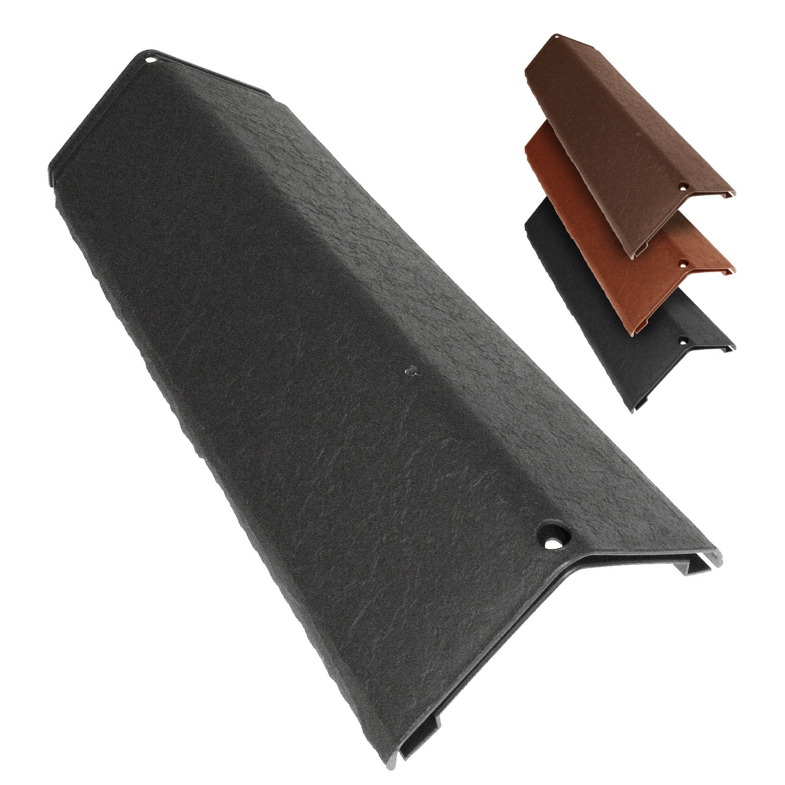 Anthracite Grey Envirotile Hip Cap for Synthetic Plastic Roof Tile