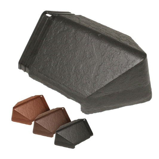 Anthracite Grey Envirotile Roof Hip End Cap for Synthetic Plastic Roof Tile