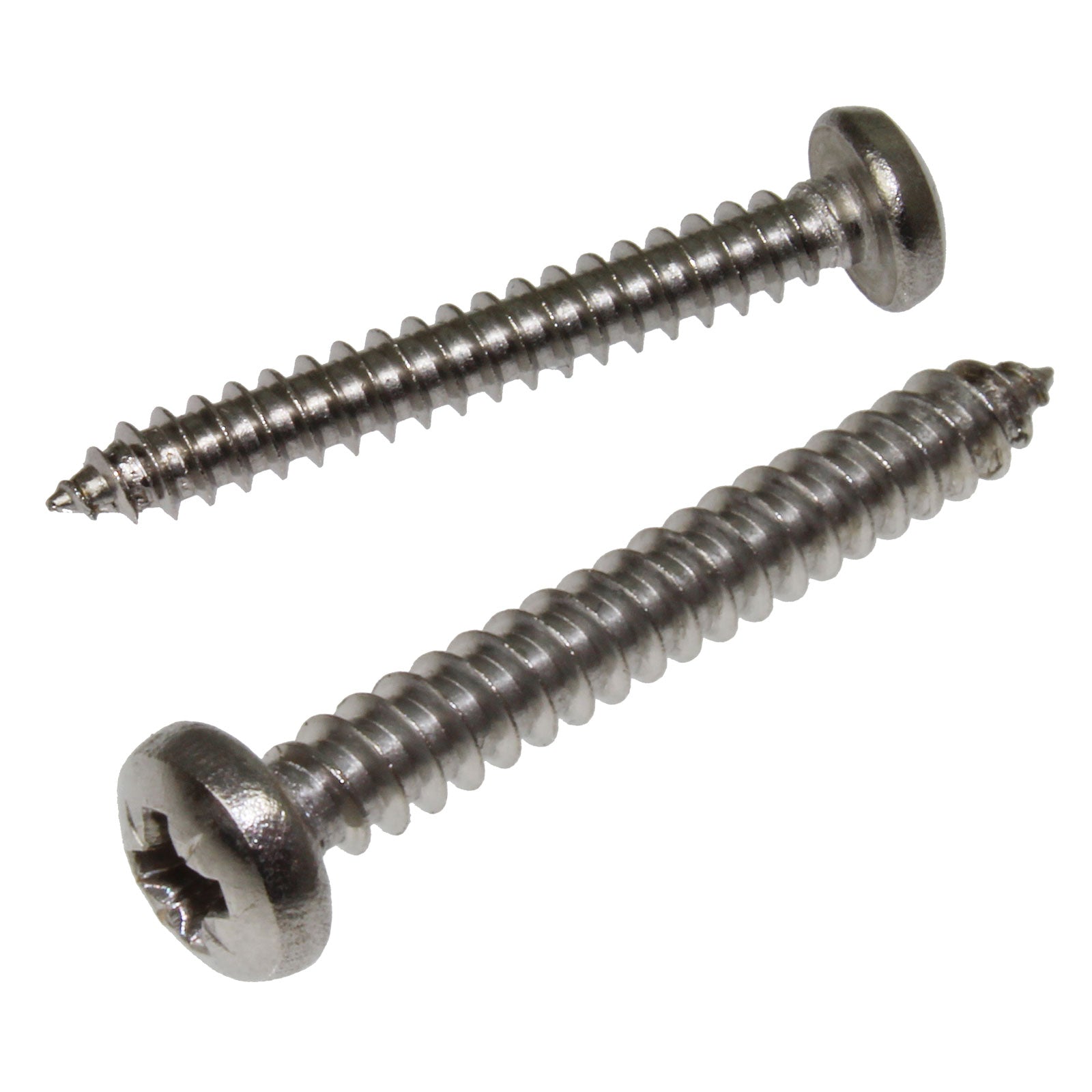 Large Stainless Steel Self-Tapping Pan Head Screws (50 Pack)