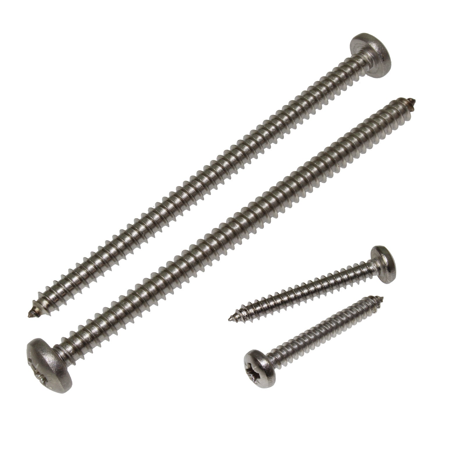 Small Stainless Steel Self-Tapping Pan Head Screws (50 Pack)