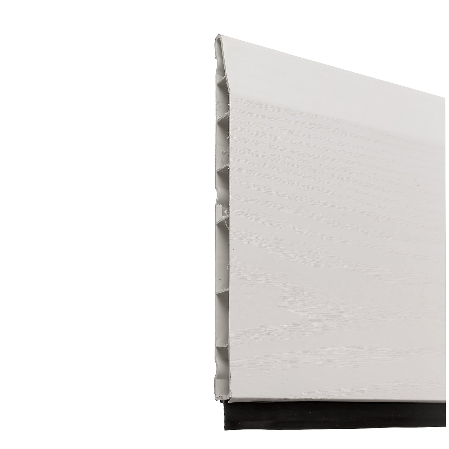 100mm (4") White (Satin) 150mm (6”) x 5m Roomline Modern Chamfered uPVC Plastic Skirting - White Satin