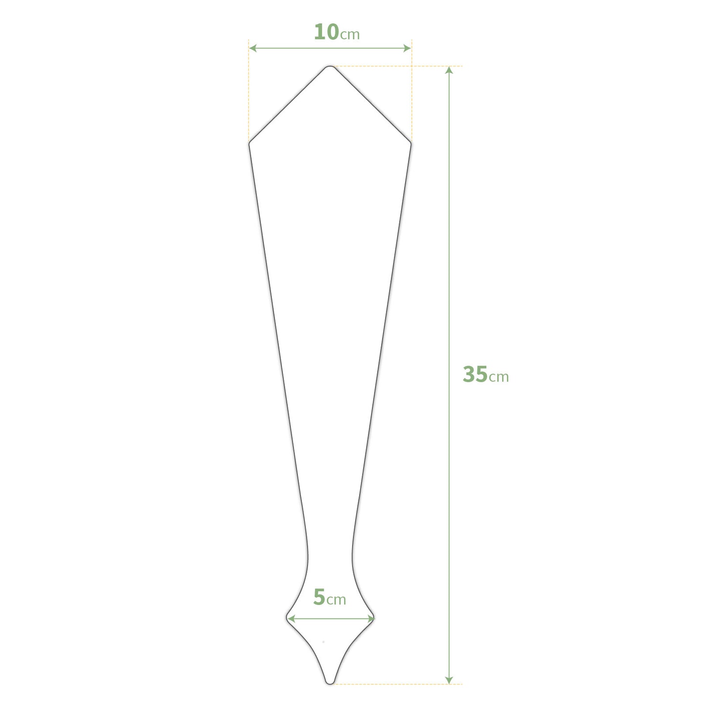 Golden Oak Flat Decorative uPVC Plastic Finial for Roof Apex