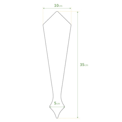 Golden Oak Flat Decorative uPVC Plastic Finial for Roof Apex