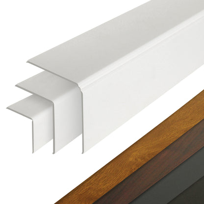 White 50mm (25mm folded) Flexi Angle Adjustable uPVC Plastic Folding Corner Trim (2.5m)