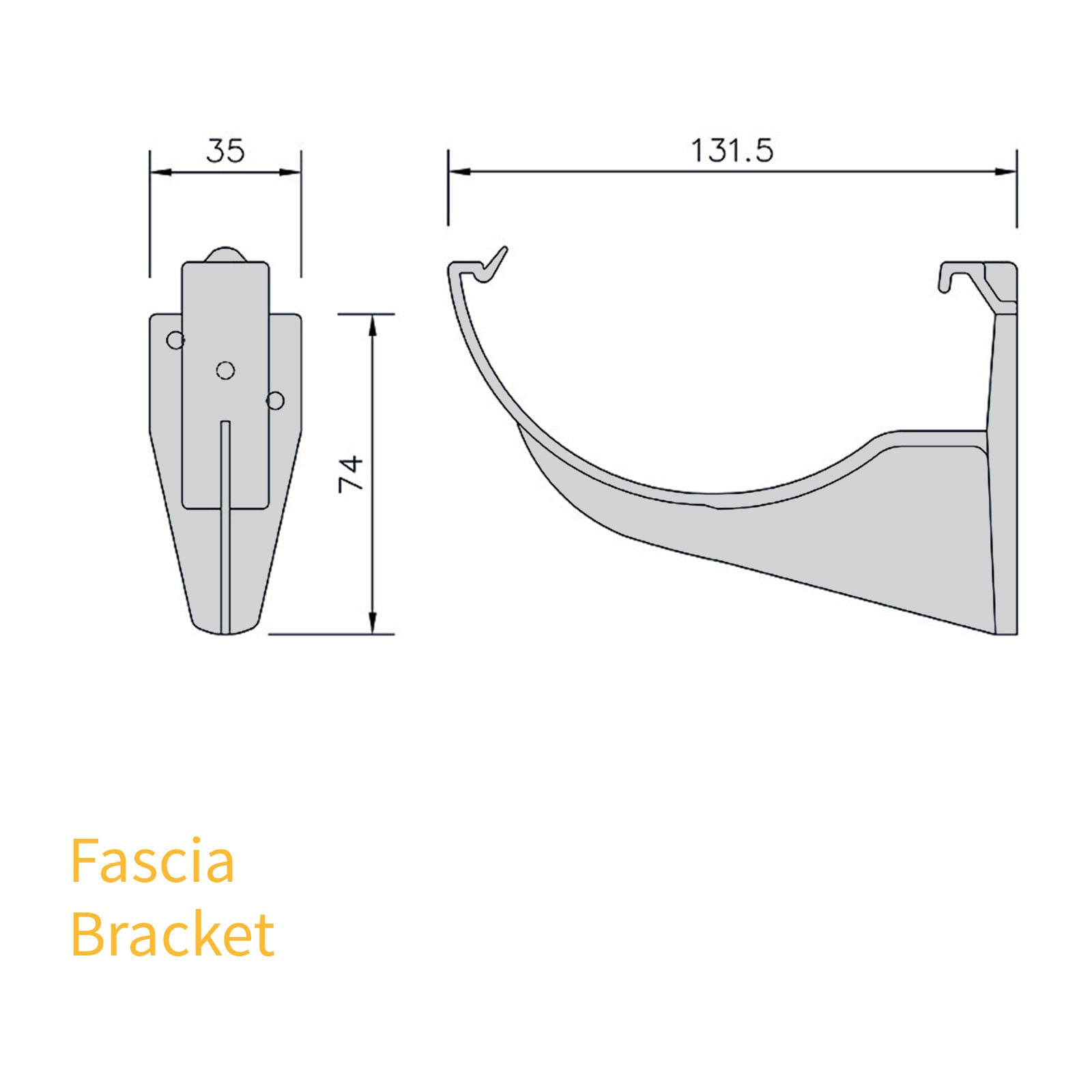 90° Corner White Half Round 112mm Gutter from FlowPlast