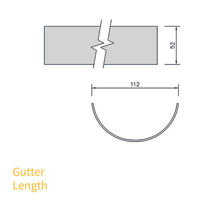 White FloPlast Half Round 112mm Gutter lengths (4m)