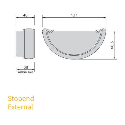 Gutter Clip Anthracite Grey Half Round 112mm Gutter from FlowPlast