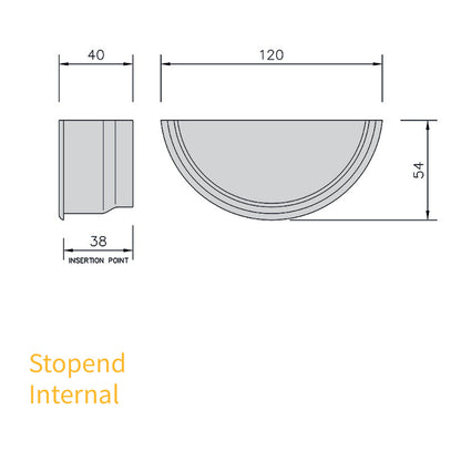 Gutter Clip Brown Half Round 112mm Gutter from FlowPlast