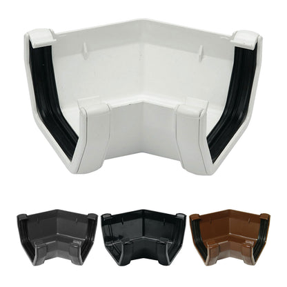 135° Corner Brown FloPlast Square Line Gutter Parts