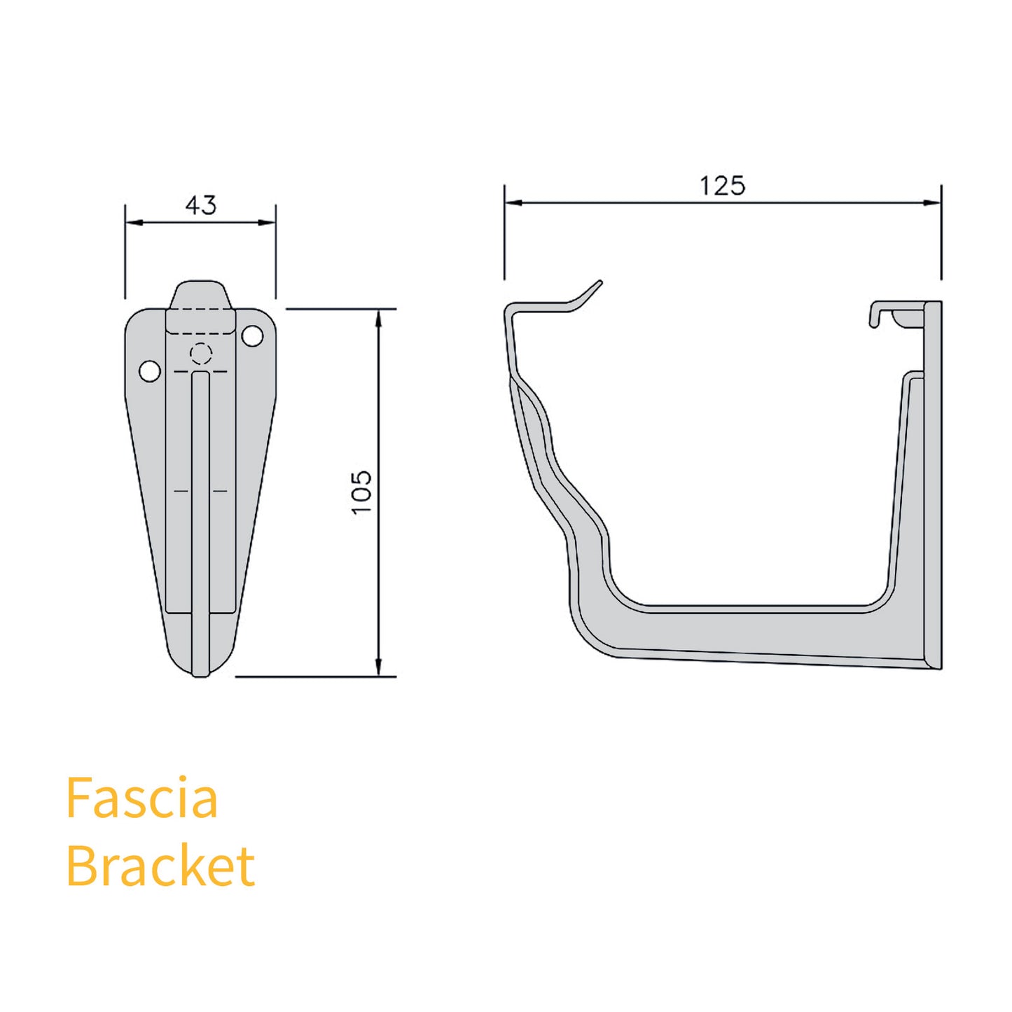 90° External Corner White FloPlast Niagara Ogee 110mm Gutter parts