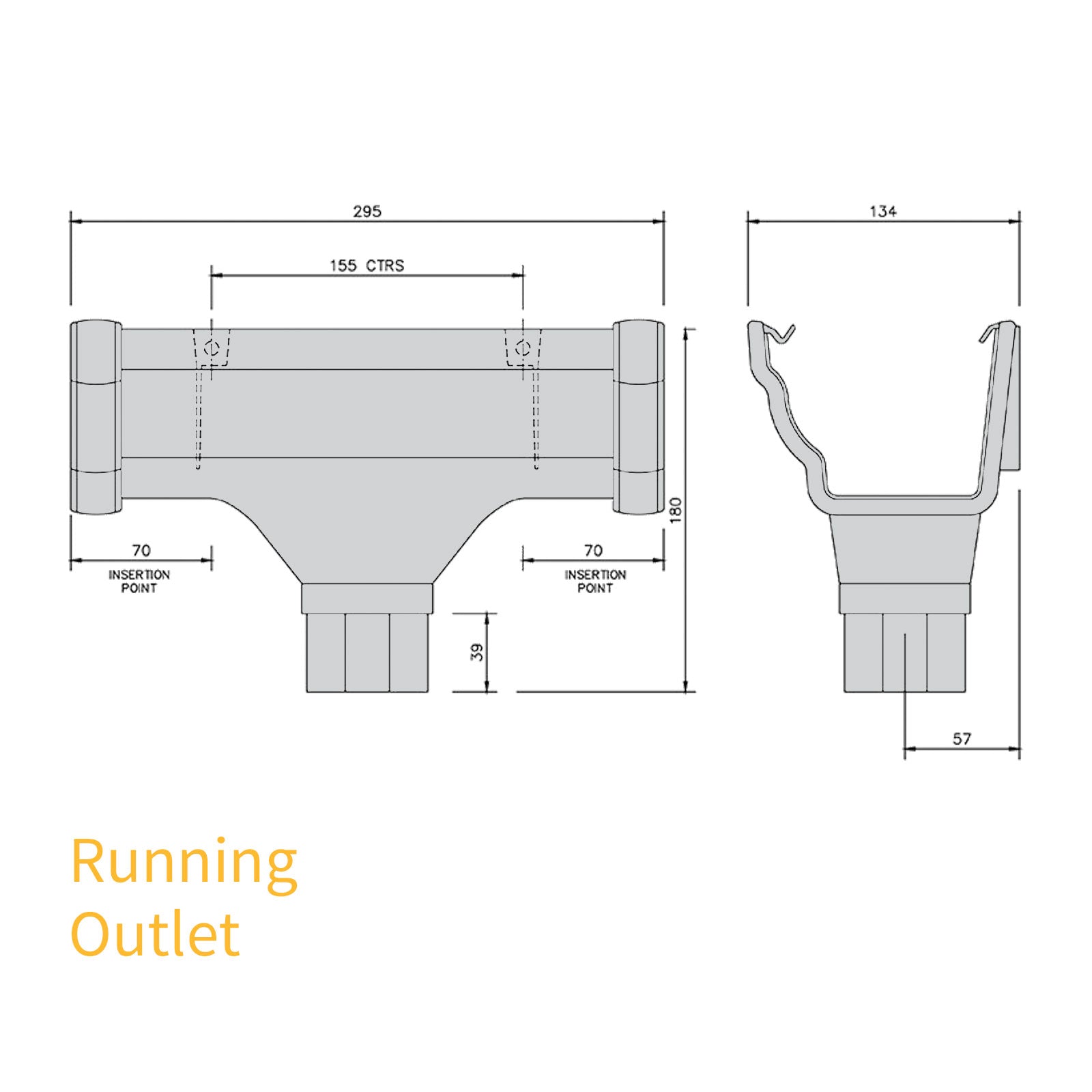 Fascia Bracket (Top Hung) Black FloPlast Niagara Ogee 110mm Gutter parts