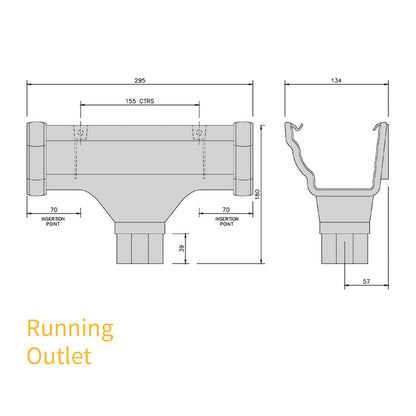 Fascia Bracket (Top Hung) Black FloPlast Niagara Ogee 110mm Gutter parts