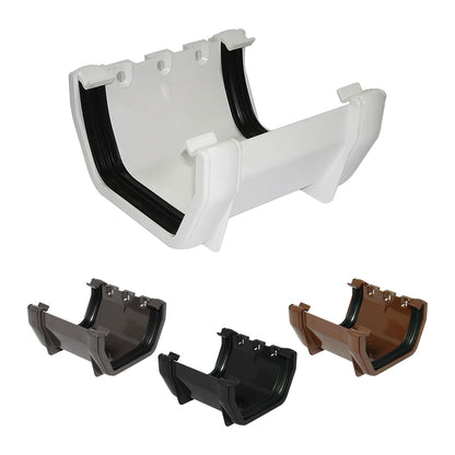 Running Outlet Anthracite Grey FloPlast Square Line Gutter Parts