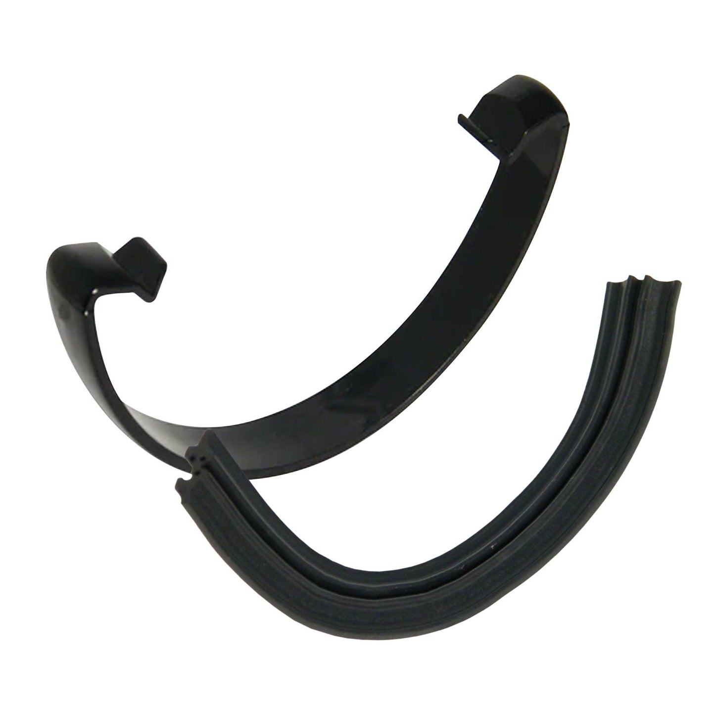 Half Round Brown FloPlast Replacement Rainwater Gutter Clip & Rubber Gasket guttering System