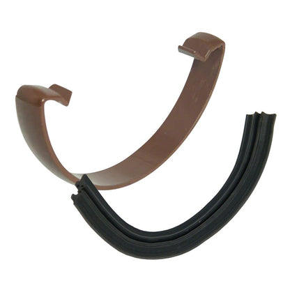 Half Round White FloPlast Replacement Rainwater Gutter Clip & Rubber Gasket guttering System