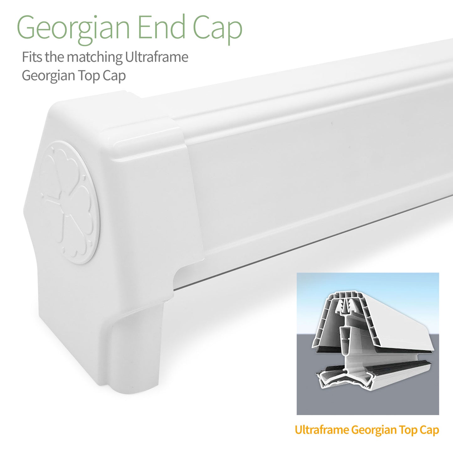 Ultraframe CAPA Transom Top Cap uPVC Conservatory Roof Spar Replacement Capping Ultraframe CAPA Transom Top Cap uPVC Conservatory Roof Spar Replacement Capping