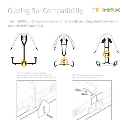 End-Fix End Cap Replacement Kit Conservatory Roof Spar Ends End-Fix End Cap Replacement Kit Conservatory Roof Spar Ends