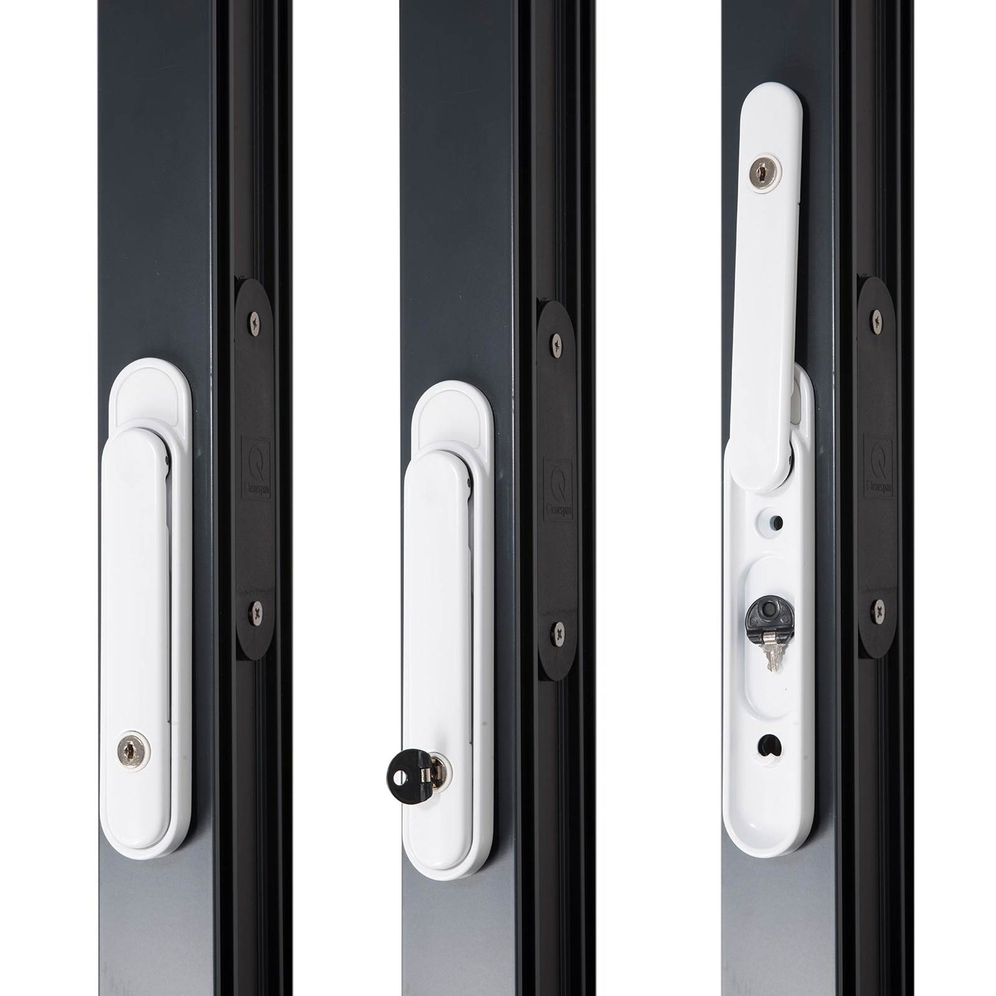 Black greenteQ Clearline CentreFold Intermediate Bifold Door Handle