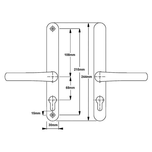 Hoppe Brugge (68PZ) Lever Door Handle Set