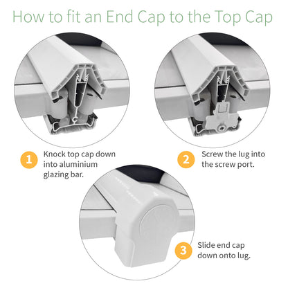 Ultraframe CCTA001 End Cap for Ultraframe Conservatory Roof Glazing Bar Ultraframe CCTA001 End Cap for Ultraframe Conservatory Roof Glazing Bar