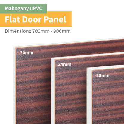 Mahogany/White 20mm Mahogany/White, 20mm uPVC Flat Door Panel (700mm x 900mm)