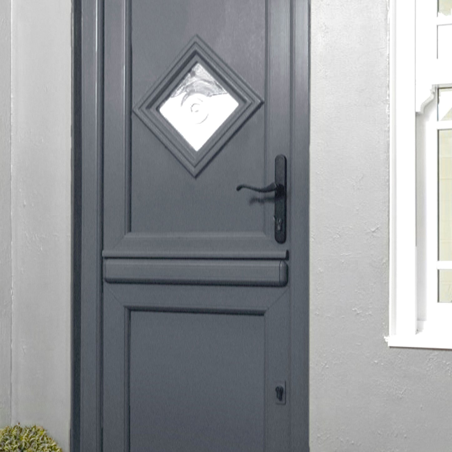 Anthracite Grey UPVC Flat Door Infill Panel Grained Plastic Foam Filled Anthracite Grey UPVC Flat Door Infill Panel Grained Plastic Foam Filled