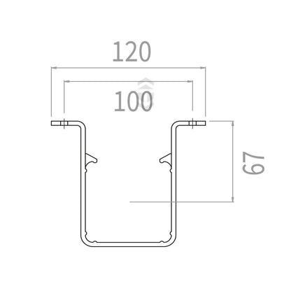 Brown Square Downpipe Clip (Offset)