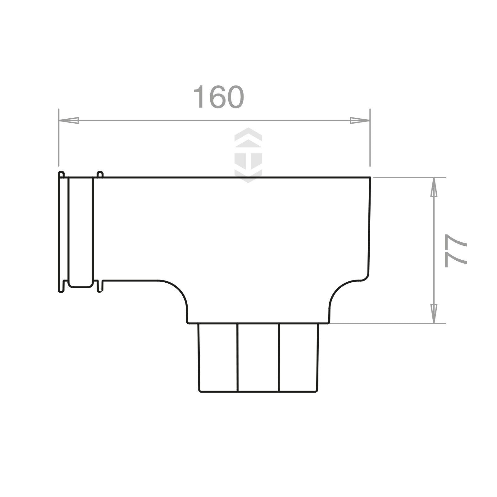 Brown Marshall Tufflex RWO2WH 1/2 Round Stop End