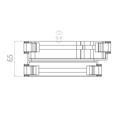 Left Brown RWKD8WH Universal Plus to Half Round Adapter