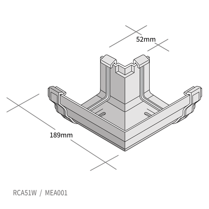 135° Internal Corner Black Marley Classic Ogee Profile Gutter System for Ultraframe Conservatory Roofs and Homes