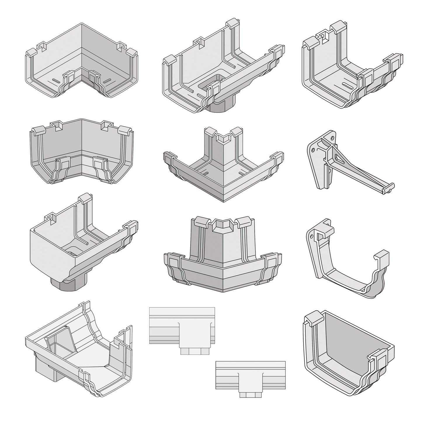 135° External Corner White Marley Classic Ogee Profile Gutter System for Ultraframe Conservatory Roofs and Homes