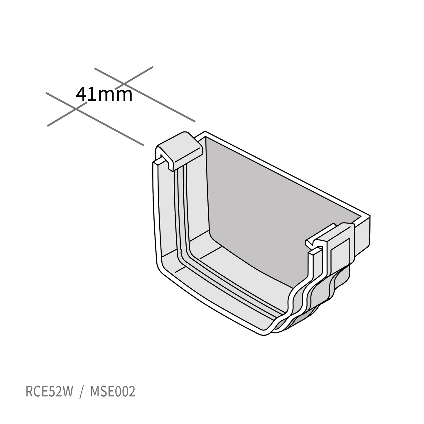 90° Offset Outlet (Left) White Marley Classic Ogee Profile Gutter System for Ultraframe Conservatory Roofs and Homes