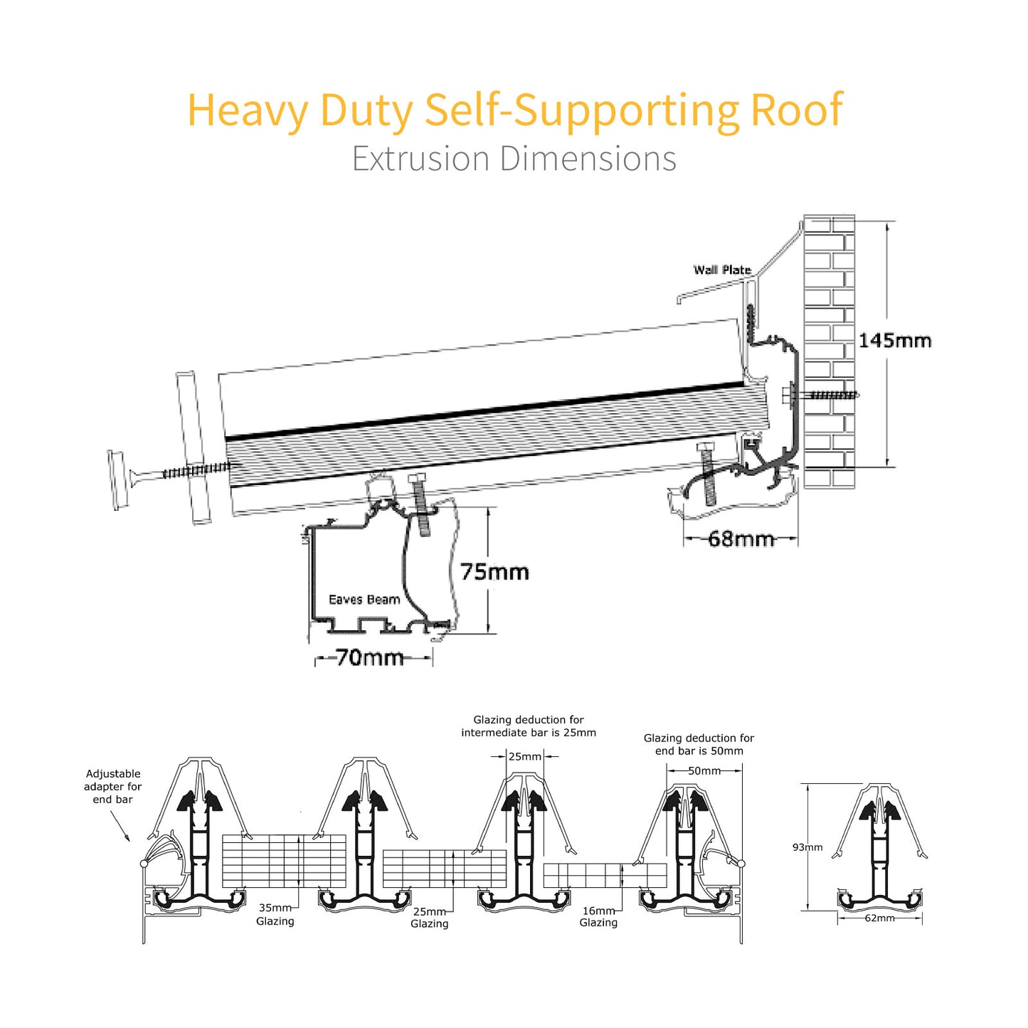 Heavy Duty Self-Supporting Glass Retaining Plate Heavy Duty Self-Supporting Glass Retaining Plate