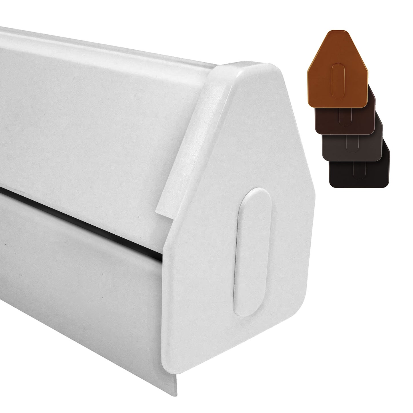 White 2.5m Heavy Duty Self-Supporting Gable Starter Glazing Bar for Conservatory Lean-to Roof