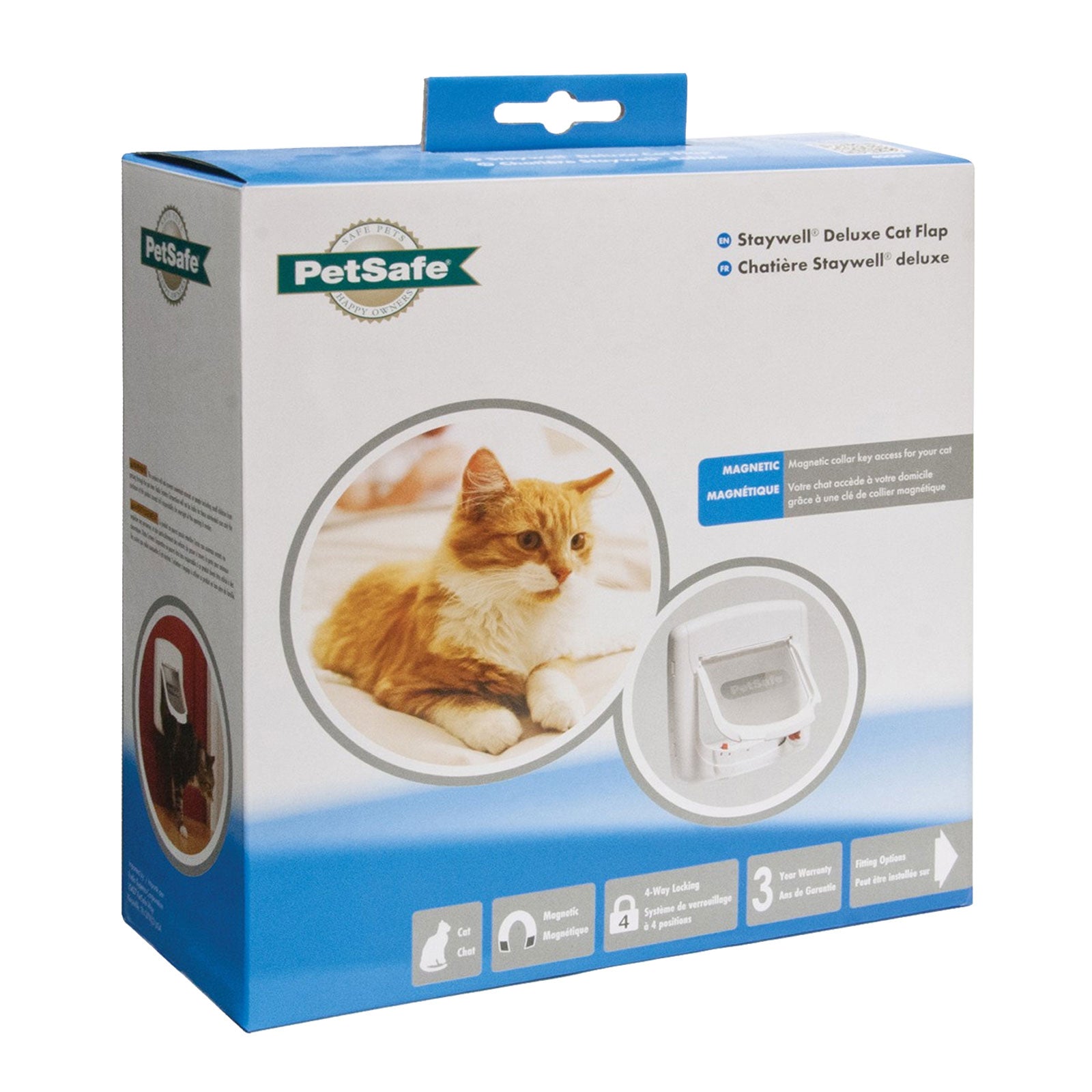 PetSafe Deluxe 4 Way Pet Door Cat Flap with Magnetic Entry Truly PVC