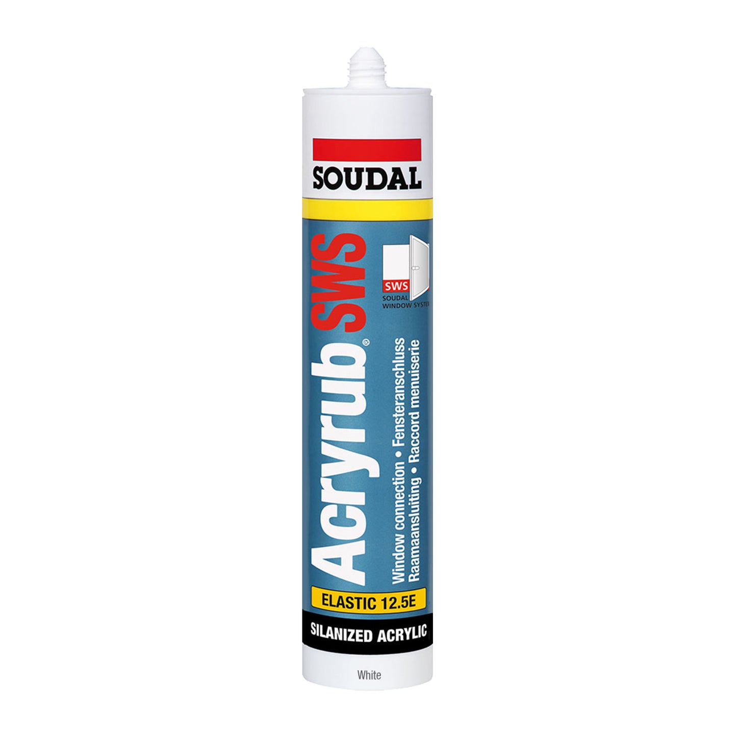 Soudal Acryrub SWS Sealant Premium Paintable Elastic Acrylic Decorators Filler Soudal Acryrub SWS Sealant Premium Paintable Elastic Acrylic Decorators Filler